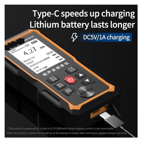 Paint Thickness Tester, Ultrasonic Thickness Gauge SW-6510S Plastic s Ceramics Metal Steel Plate Stainless Steel Pipe Wall Thickness Tester miniatura 2