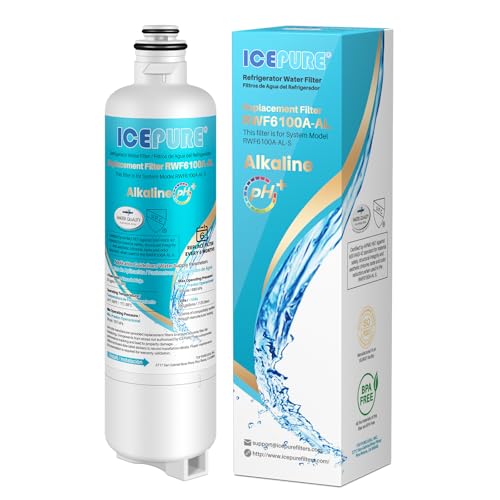 Image of ICEPURE Alkaline BORPLFTR50 Refrigerator Water Filter Replacement for Bosch Ultra Clarity Pro 11032531, 12033030, BORPLFTR55, 12028325, 11025825, B36CT80SNS, WFC100MF, WFS200MF, Enhances PH, 1Pack