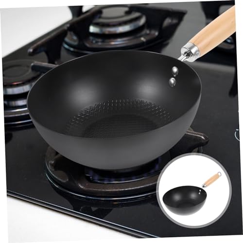 Sartén Wok pequeño Alipis de hierro forjado con mango aislante miniatura 6