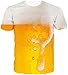 Loveternal Beer T-Shirt Hombre 3D Estampado Gráfico Verano Ocasional Manga Corta Cerveza Tops S