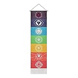 Material ： Toallas para yoga Chakra confeccionadas con suave microfibra o poliéster, tejido suave y confortable para brindarte el tact o más agradable, y con alta tenacidad y capacidad de recuperación elástica, contra arrugas y alta temperatura.