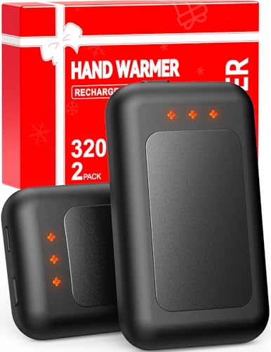 Rechargeable Hand Warmers with LED Temp & Battery Display, 4 Heat Levels Pocket Heater for Camping, Hiking, Golf, AC Room Use, Portable Electric Hand Warmer for Men & Women