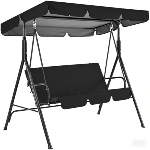 Columpio ajustable con toldo para jardín, cojines extraíbles, banco de patio al aire libre para relajación junto a la piscina, cómodo asiento columpio para tu porche y espacio de jardín