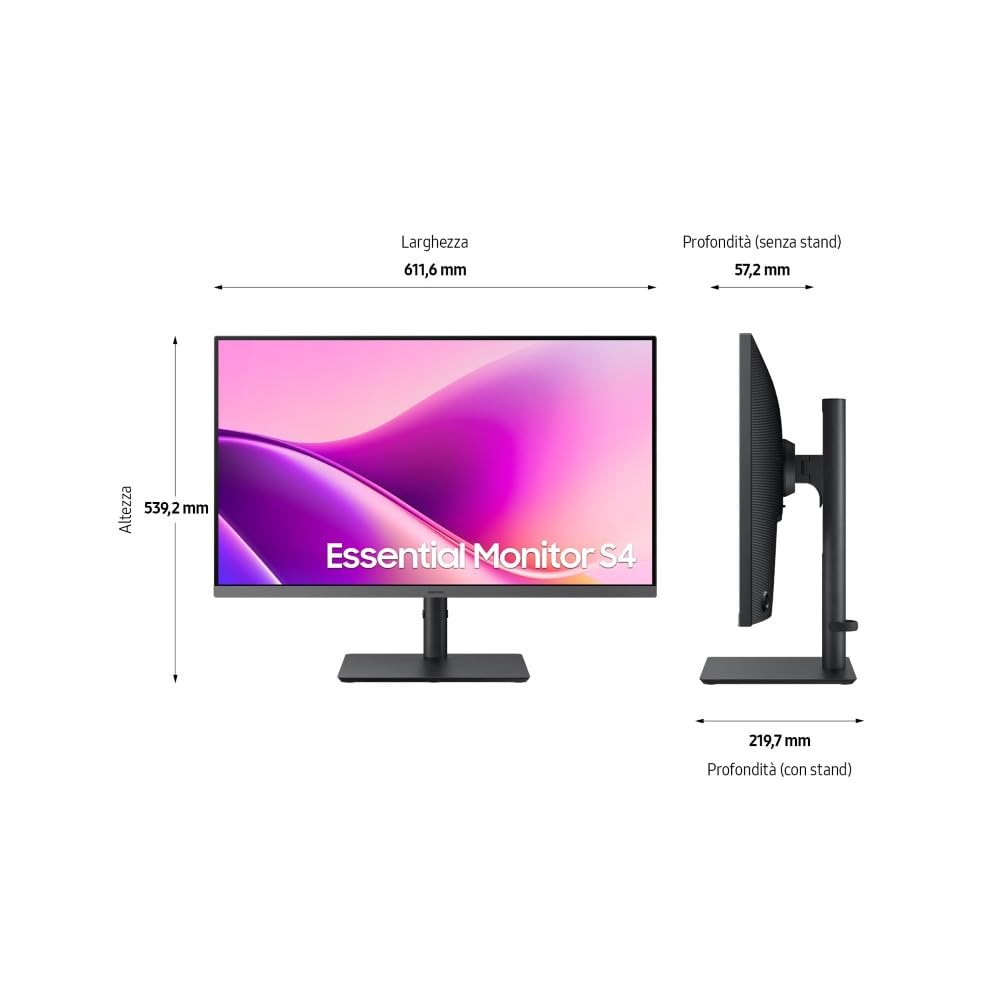 Samsung Monitor Serie S43UF (S27F430UAU), Flat, 27'', 1920x1080 (Full HD), IPS, 100Hz, 5ms (GtG), DP, HDMI, USB-C, Eye Saver Mode