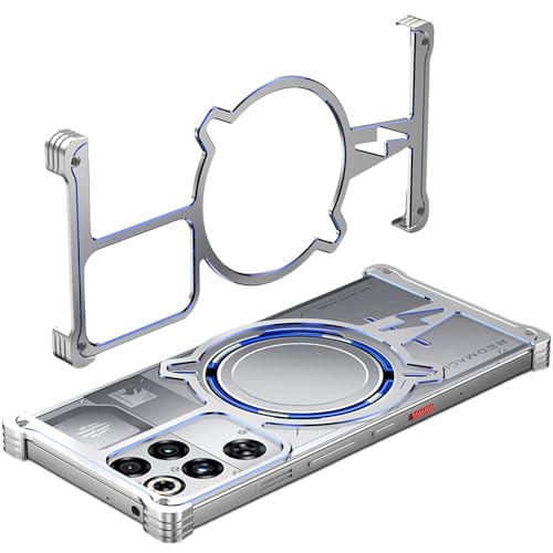 �y���^���o���p�[�EMagSafe�Ή��z Nubia Red Magic 11 Pro �p �P�[�X �A���~���� �t���[�����X ���M�݌v ���C�����O���� �J�����ی� �l���ی� �l�W�Œ� ���^ �Q�[�~���O �I�[�v���o�b�N �ʋC�� ��t�c�[���t�� �����₷�� ���^