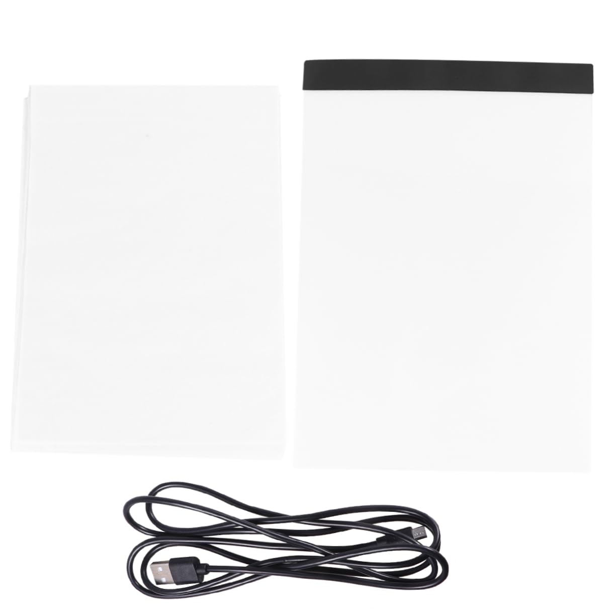 TEHAUX 1set Tavoletta Luminosa Ultra Sottile Con Retroilluminazione Per Disegno e Tracciamento Include Di Carta Per Copia e Cavo Usb Per Artisti e Hobbyisti