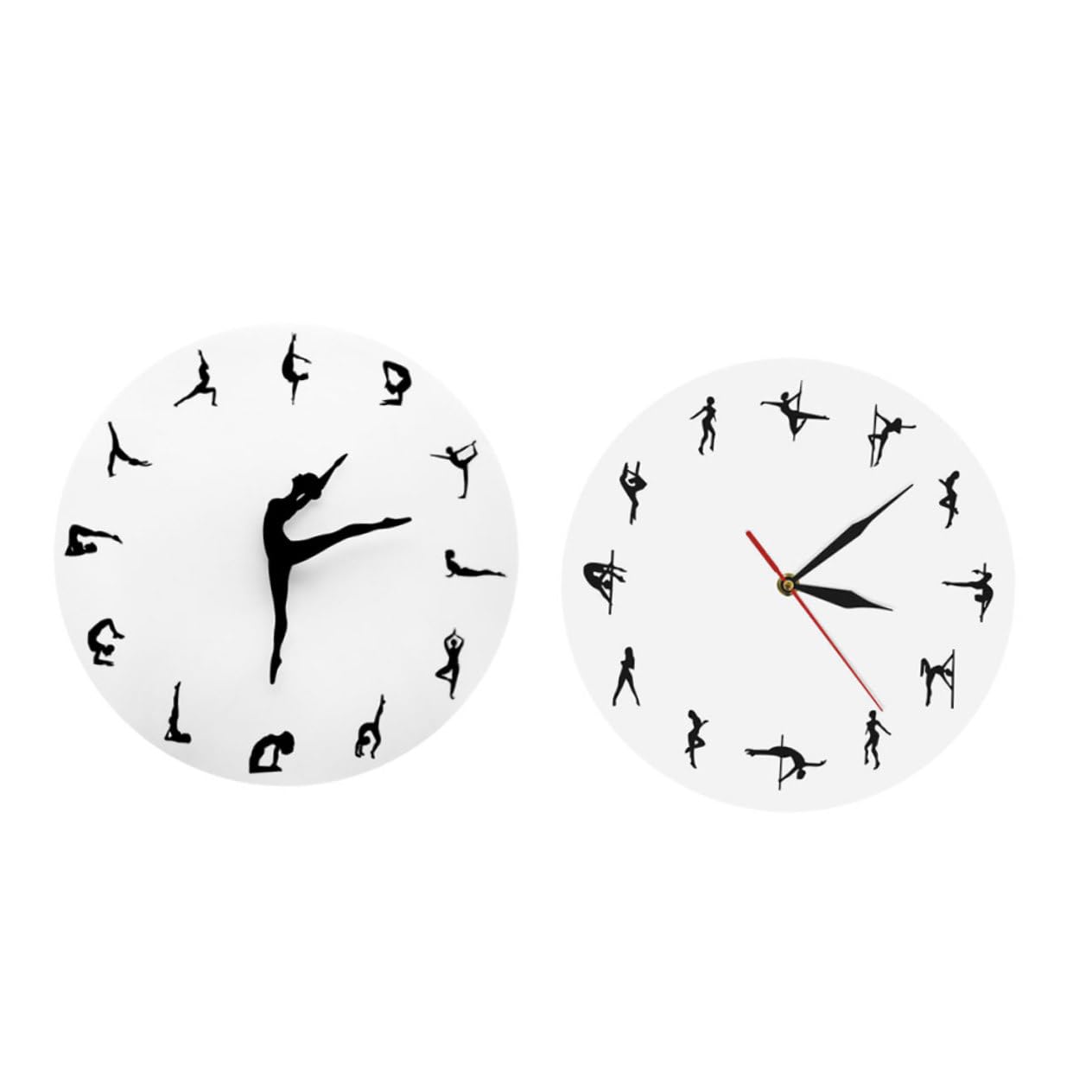 Horloge murale pole dance UKCOCO pour remplacer une déco murale banale