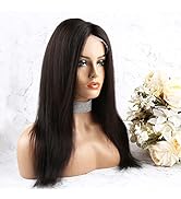 Bella Hair Silky Straight Lace Front Wig Human Hair, Pre-plucked 5x5 Lace Closure with Baby Hair,...