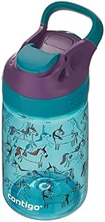 Contigo Gizmo Sip kids' drinking bottle; BPA-free, robust water bottle; 100% leak-proof; intuitive drinking at the press of a button; easy-clean; ideal for preschool, daycare, school, sports; 14 oz