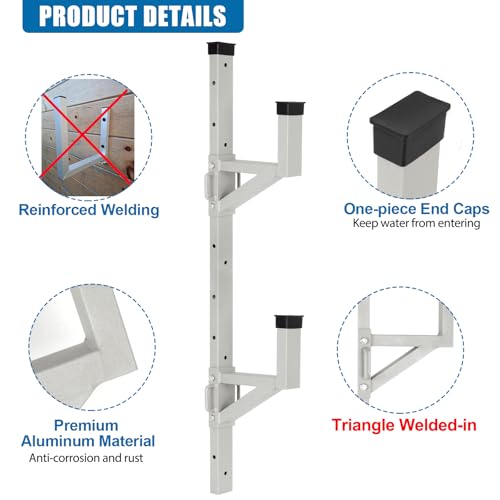 Image of Aluminum Side Mount Ladder Rack for Open Enclosed Trailer
