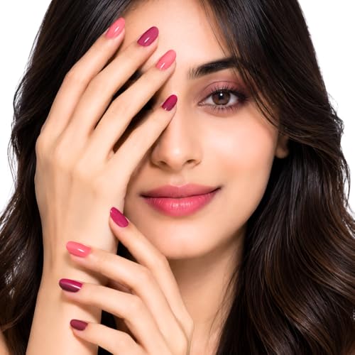 Image of 4 in 1 Glow & Go Nail Lacquer Kit | Nail Polish Set For Women, Travel-Friendly | Glossy Finish, Rich Pigment & Quick Dry Formula Nail Paint | Smooth Application - Shades Whispers 01