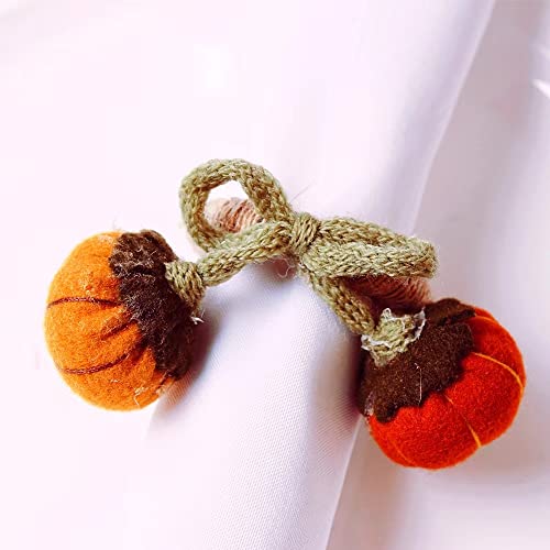 Halloween Pumpkin Napkin Rings Set Of 6, Handmade Woven Holiday Rustic Boho Farmhouse Rustic Napkin Holder Rings For Fall Halloween Thanksgiving Christmas Theme Dinner Table Party Decoration #TOP1