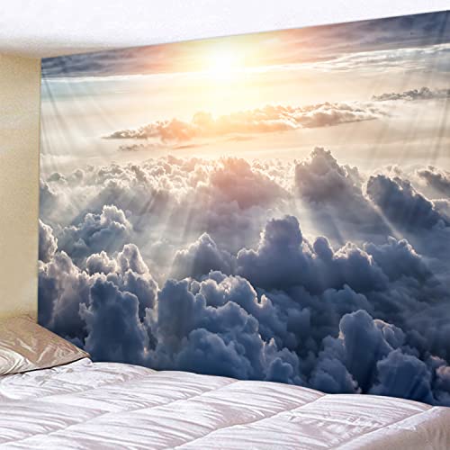 Wodejia Room Decor Aesthetic Tapestry For Bedroom And Laundry, Tapestries For Teen Girl Baby Shower Decorations Bathroom, 3D Print Outdoor Garden Soft Fabric Art Wall Covering Sun Shines Clouds #TOP6