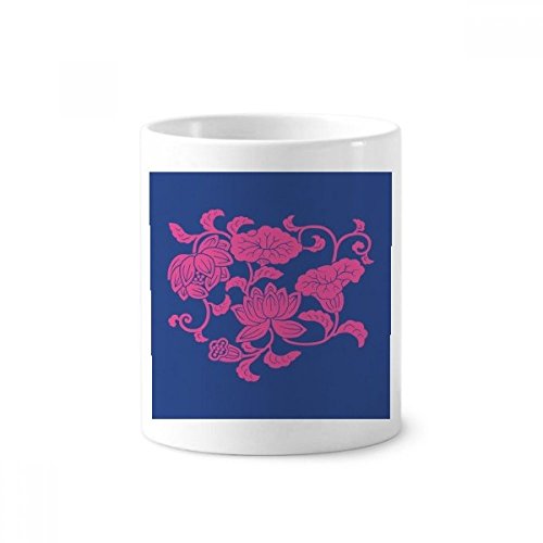 Cadeau culture japonaise porte-brosse à dents fleur rouge en pot