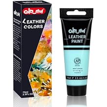 Colorful Acrylic Leather Paint 2.5oz Mid Green for Shoe Painting -Leather Paint for Bag & Wallet Decor, Jacket Care, Crafts DIY & Customizing Projects