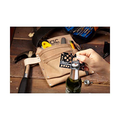 Wallet Ninja PRO: 26 in 1 Credit Card Multitool (Measure Bits & Bolts, Wrenches, Protractor, Bottle Opener)