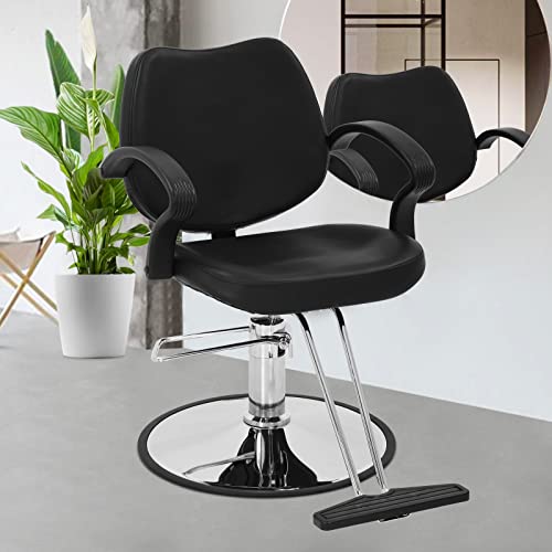 Professional Barber Chair, Heavy-Duty Beauty Hydraulic Reclining Salon Chair, High-density