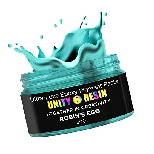 UNITY RESIN - Resin Color Pigment, Easy-to-Use Epoxy Resin Pigment, Concentrated Pigment Paste for Epoxy Resin, Epoxy Resin Supplies for Art, Woodwork, DIY Projects and More (Robin's Egg)