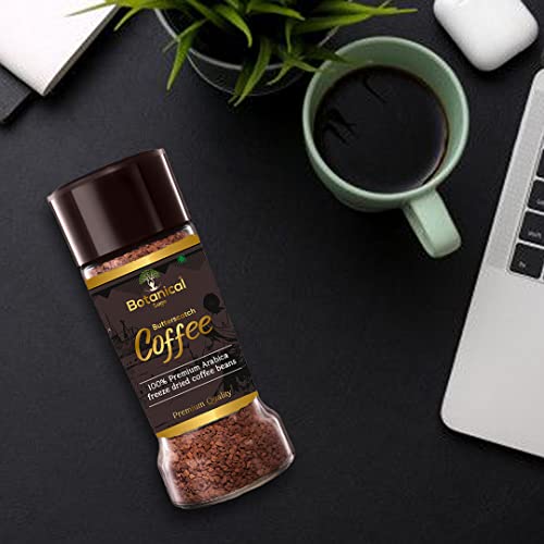 Image of Botanical sage- Butterscotch instant coffee | 100% Arabica freeze dried | Flavored coffee | 100g