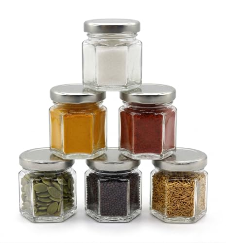 Image of 50 ML Hexagonal shape Jar for chutny Sause and Honey