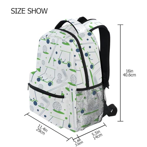 Golf Pattern Sports Boys Girls Kids School Backpacks Bookbag, Elementary School Bag Travel Backpack Daypack4