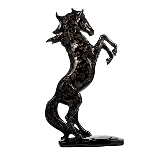 Statue de cheval en résine artisanale pour décoration de table raffinée