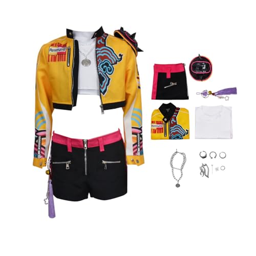 Waslary Disfraz de Hunters para niña, disfraz de cosplay, uniforme amarillo, juego...