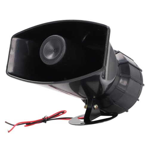 XHTLLO 130DB Siren Speaker 60W High Power Alarm Horn for Security System, Indoor Outdoor Warning Device with Clear Sound, Ideal for Supermarkets, Construction Sites[DC24V]