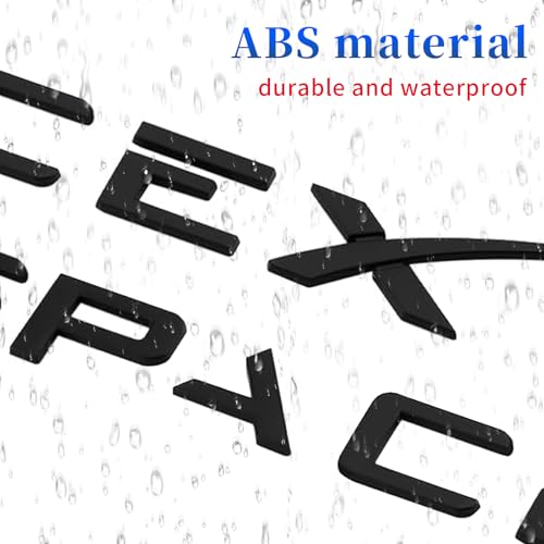 Image of Space Emblem Sticker for Model 3 Model Y, 3D Raised Tailgate Letters Badge Sticker for Car Rear Trunk Compatible with Tesla Model 3 /Y /S /X Cybertruck Decals Decorative Accessories-Matter Black