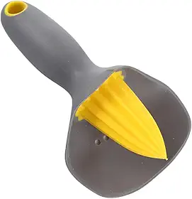 Espremedor Manual de Limão e Laranja, em Silicone, com Recipiente Coletor de Sementes (CINZA)