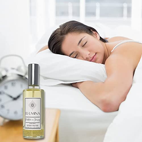 Elumina 100ml Meditation & Cleansing Room, Pillow and Aura Sprays Infused with Clear Quartz. (Ho Wood, Ylang Ylang… - Image 6