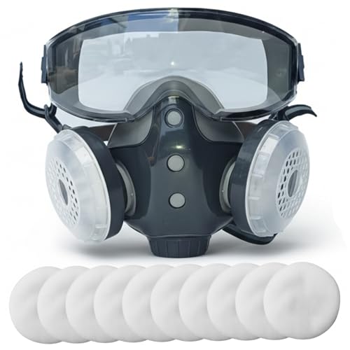 Maschera respiratoria a pieno facciale con filtri, respiratore a pieno