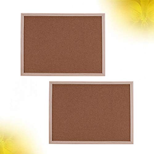 Exceart Memo Board 2 Pcs Cork Board Bulletin Board Framed Hanging Pin Board Message Board For Office School Home Decor 20X30 Cm Wall Notice Board #TOP7