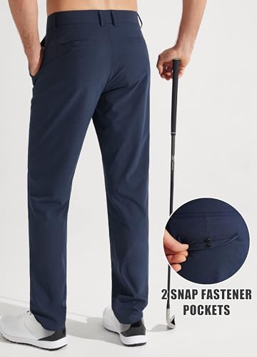 Image of Libin Mens Golf Pants Stretch Work Dress Pants 30 inch /32 inch /34 inch Quick Dry Lightweight Casual Comfy Trousers with Pockets
