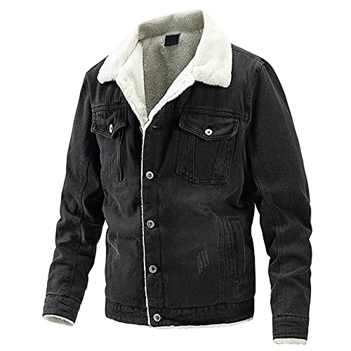 Veste en jean chaude contre le froid hivernal manteau homme en velours