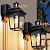 2 Packs Outdoor Lights with GFCI Outlet, Motion Sensor Porch Lights, Dusk to Dawn Exterior Light Fixture, 3 Lighting Modes Waterproof Aluminum Black Outside Wall Sconce for House, Front Door, Garage