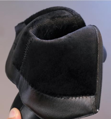 Girl's Waterproof Boots Bowknot back Zipper Warm Winter Mid Calf Booties for Toddler/Little Kid4