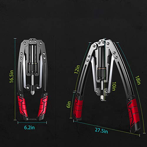 Vivitory Adjustable Hydraulic Power Twister Arm Forearm Exerciser 22-440Lbs Home Chest Expander For Arm, Biceps, Abdomen, Shoulder And Chest Muscle Strength Training (Red) #TOP6