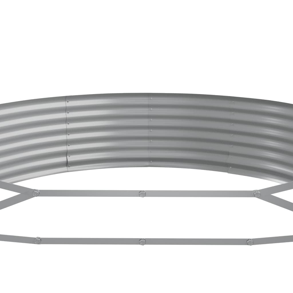 Jardinera ovalada de acero galvanizado verde 296 x 140 x 36 cm para jardín, balcón, terraza, resistente a las heladas con almacenamiento de agua, caja grande para hierbas, verduras y macetas