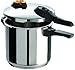 T-fal P25144 Stainless Steel Dishwasher Safe PTFE PFOA and Cadmium Free 10 / 15-PSI Pressure Cooker Cookware, 8.5-Quart, Silver - 7114000516