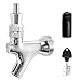 HGKEKE Beer Faucet Beer Tap for Kegs Kegerator Draft Beer Tower, Classic & Standard American Keg Beer Faucet with Kegerator Tap Plug (Stainless Steel Core & Brass Body)