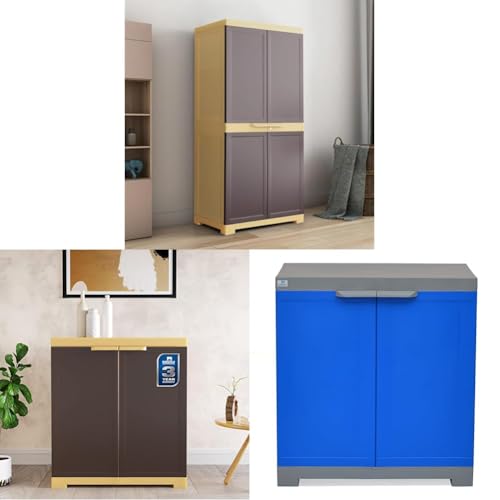 Image of Nilkamal Freedom Cabinet (Big), 4-Shelf Design, Premium Plastic, 3-Year Warranty, Multi-Purpose Storage