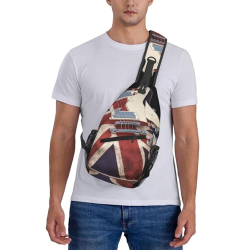 Bolso de pecho cruzado para hombres negro miniatura 7