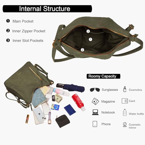 Bolso Hobo para mujer de 13.8 x 5 x 13 pulgadas miniatura 4