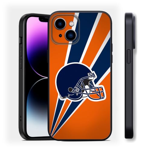 Coque iPhone 13 Mini football américain Chicago en silicone noir antichoc