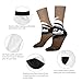 XZDZDX logo of eyelashes forming Polyester Mid-Calf Socks 2 Black-2 for Unisex - Skin-Friendly Elastic Fashion Crew Socks