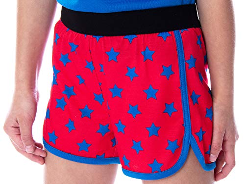 DC Comics Girls' Superman Pajamas Classic Logo Racerback Tank and Shorts Loungewear Pajama Set3