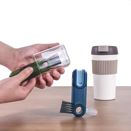 Image of SKYTONE 3 in 1 Cup Lid Gap Cleaning Brush Set, Multifunctional Insulation Bottle Cleaning Tools, Mutipurpose Tiny Silicone Cup Holder Cleaner, Home Kitchen Cleaning Tools