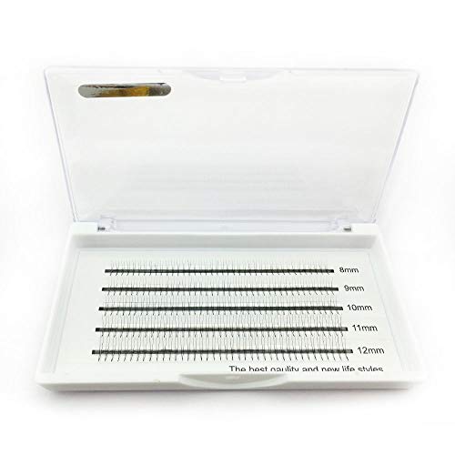 EMEDA 2D Premade Fans Eyelash Extensions .07mm C Curl 8-12mm Mixed Tray Premade Volume Eyelash Extensions Russian Volume Lash Extensions 100PCS/1 Pack (2D 0.07 C 8-12 Mix Length)