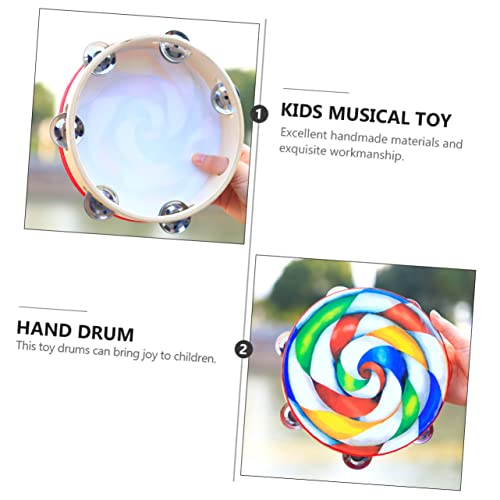 BIUDECO 1 Peça Pandeiro Montessori Instrumento De Percussão 8 Polegadas Tambor Manual Timbales Instr